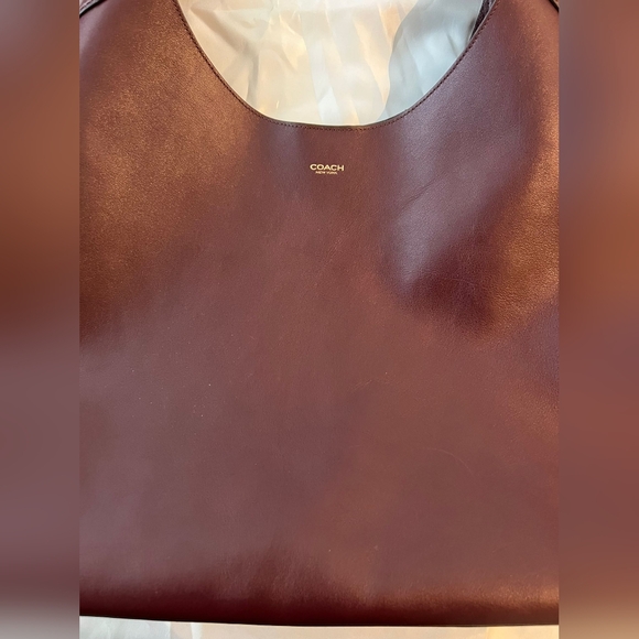 Coach Brooklyn 39 Merlot/Brass Leather Shoulder Bag - Picture 5 of 15